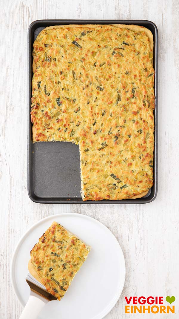 Herzhafter veganer Lauchkuchen