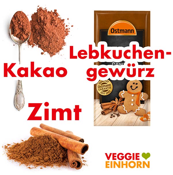 Kakao, Zimt, Lebkuchengewürz