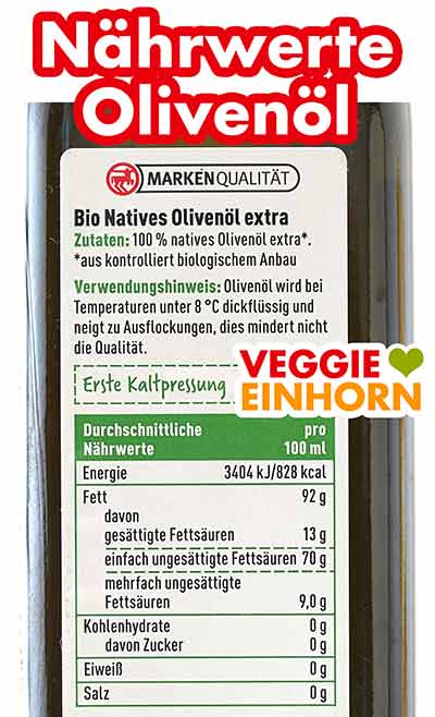 Kalorien und Nährwerte von Rossmann enerBIO Olivenöl