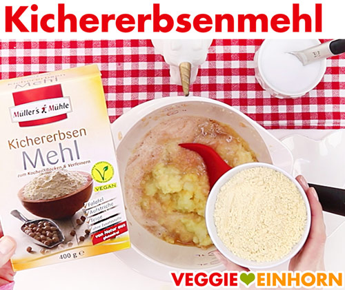 Kichererbsenmehl für vegane Kartoffelpuffer