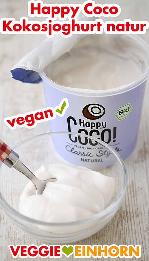 Kokosjoghurt von Happy Coco Kokosjoghurt natur von Happy Coco in einem Schälchen
