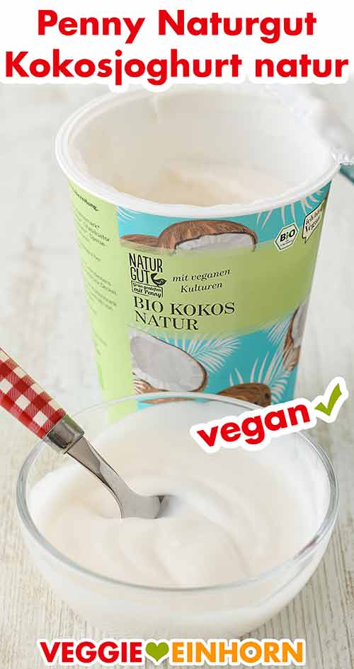 Naturgut Kokos Joghurt von Penny Ein Schälchen mit Kokosjoghurt von Penny