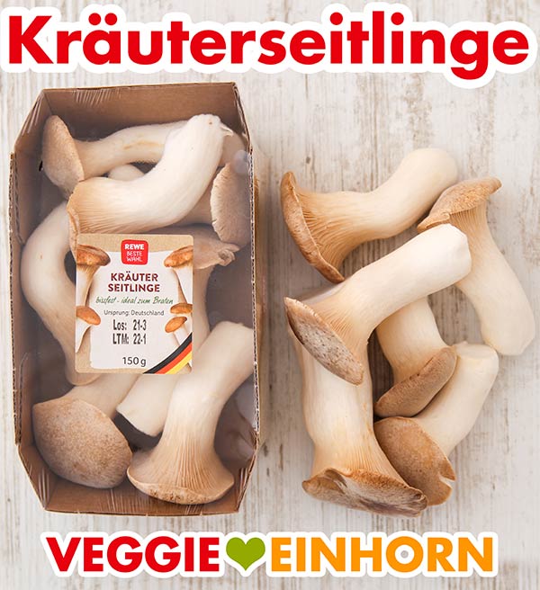 Kräuterseitlinge von Rewe Beste Wahl Eine Packung mit Kräuterseitlingen