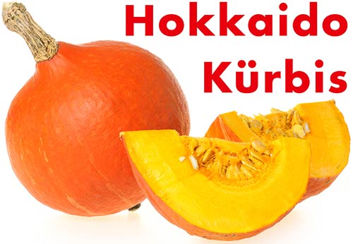 Ein angeschnittener Hokkaido Kürbis