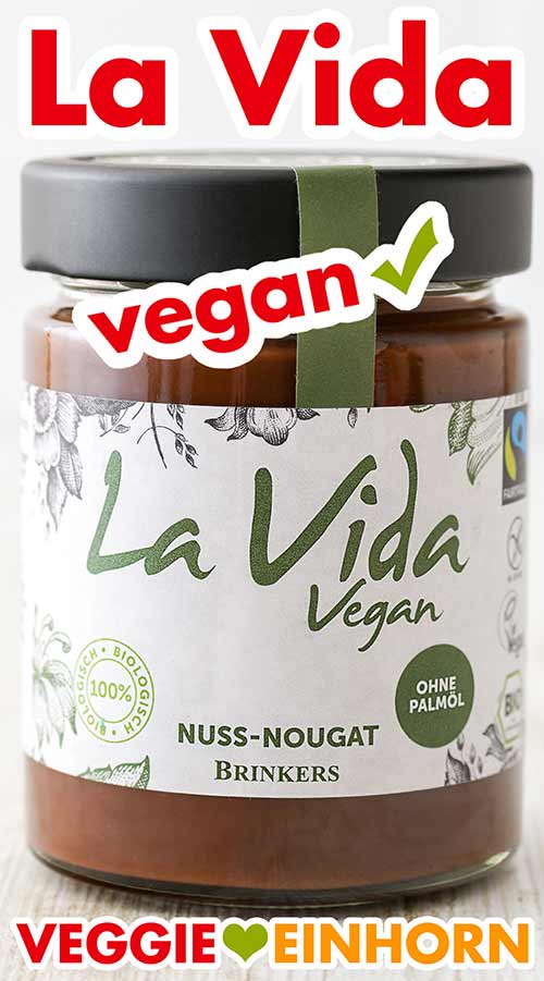 Brinkers La Vida Vegan Nuss-Nougat-Creme ohne Palmöl Ein Glas La Vida Vegan Nuss-Nougat-Creme von Brinkers