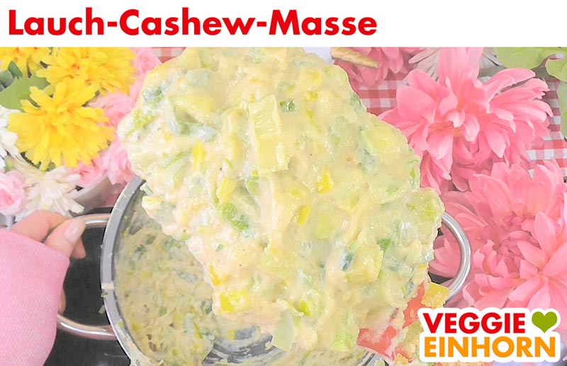 Vegane Lauch-Cashew-Masse