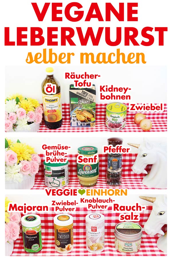 Zutaten für vegane Leberwurst