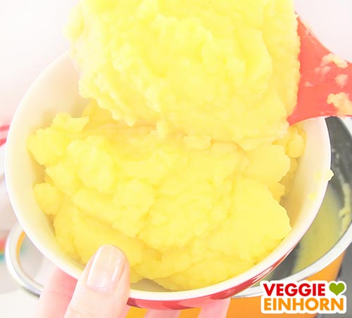 Fertig zubereiteter veganer Kartoffelbrei