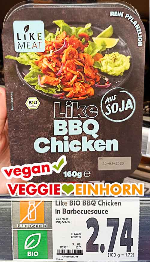Eine Packung Like BBQ Chicken von Like Meat bei Kaufland