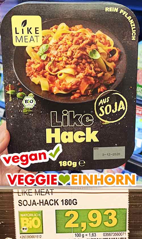Like Meat Hack Eine Packung Like Meat Hack bei Edeka