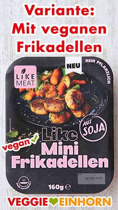 Vegane Frikadellen von Like Meat Eine Packung vegane Mini Frikadellen von Like Meat