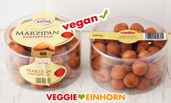 Vegane Marzipankartoffeln von Zentis und Schluckwerder
