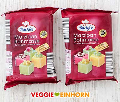 Zwei Packungen Marzipan Rohmasse
