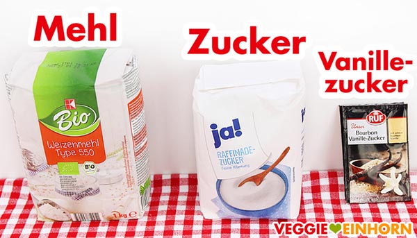 Mehl Zucker Vanillezucker