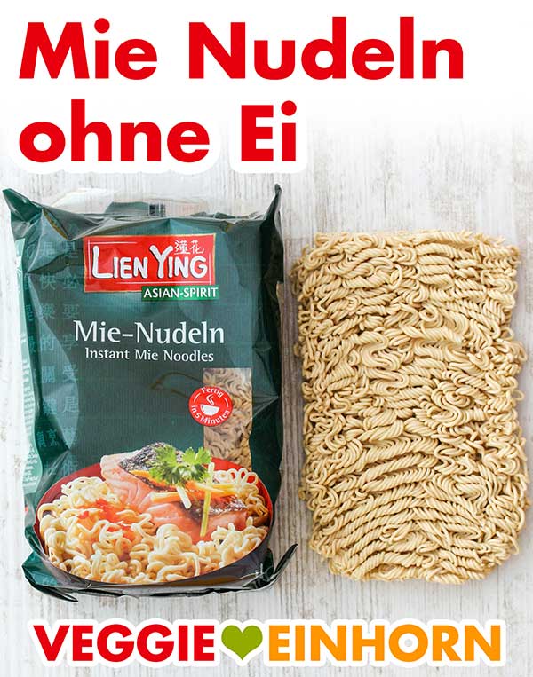 Vegane Mie-Nudeln ohne Ei von Lien Ying Eine Packung Mie Nudeln ohne Ei