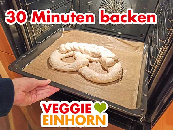 Neujahrsbrezel backen Backen der Neujahrsbrezel