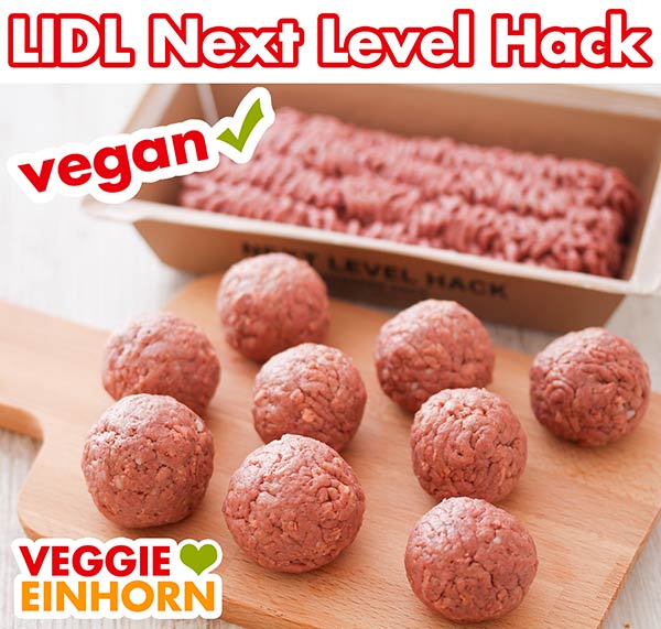 Rohe Hackbällchen aus veganem Hack von Lidl