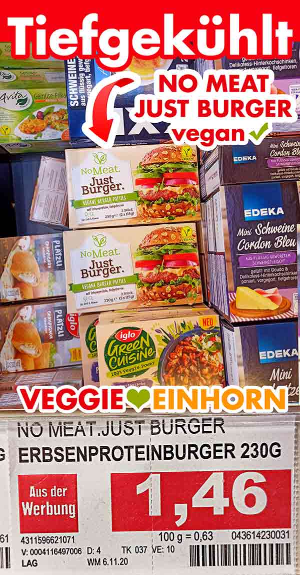 No Meat Just Burger Preis Preis von No Meat Just Burger bei Edeka