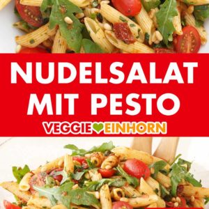 Nudelsalat mit Pesto und Rucola