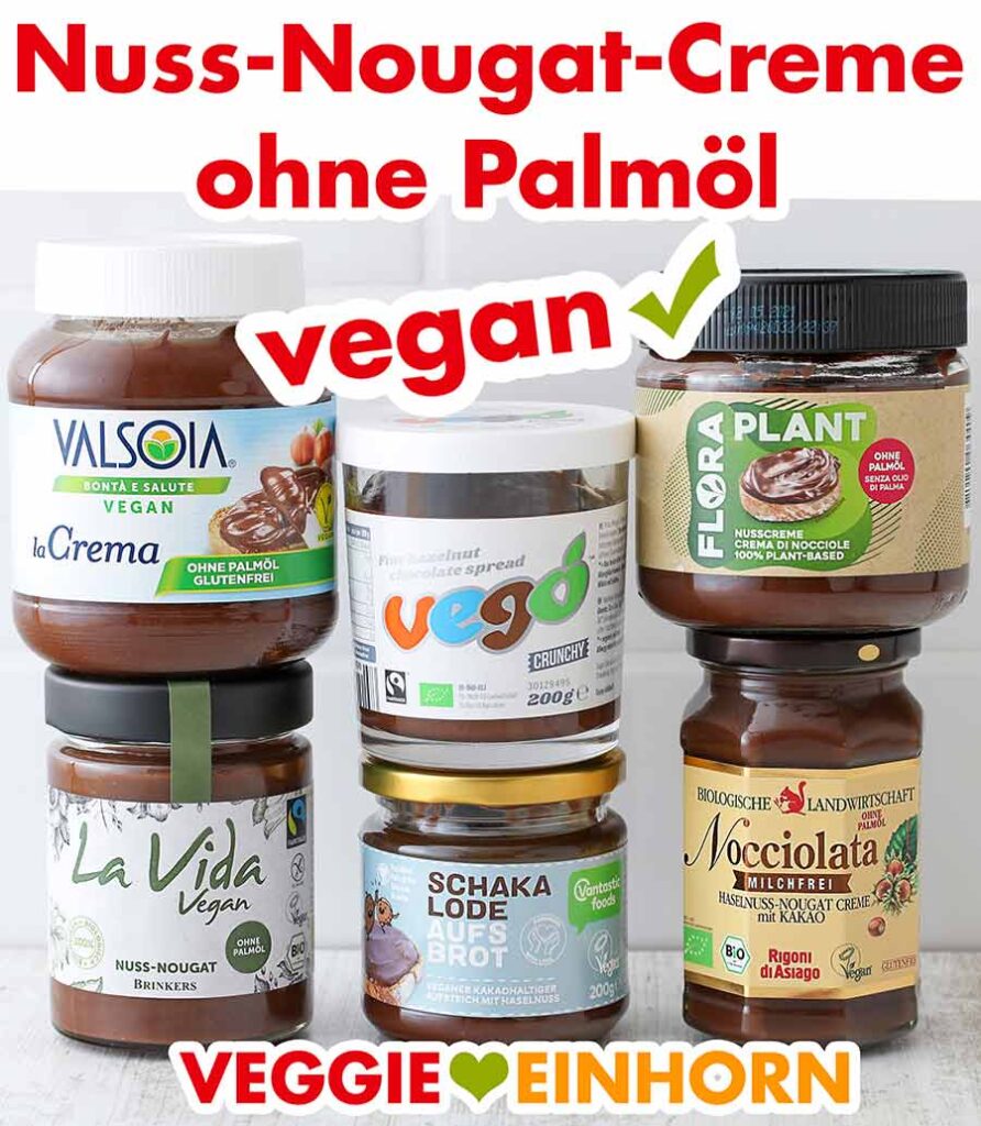 Nutella ohne Palmöl Sechs Gläser mit Nutella Alternativen ohne Palmöl