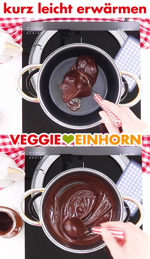 Vegane Nutella kurz leicht erwärmen für Spitzbuben Vegane Nutella kurz leicht erwärmen für Spitzbuben