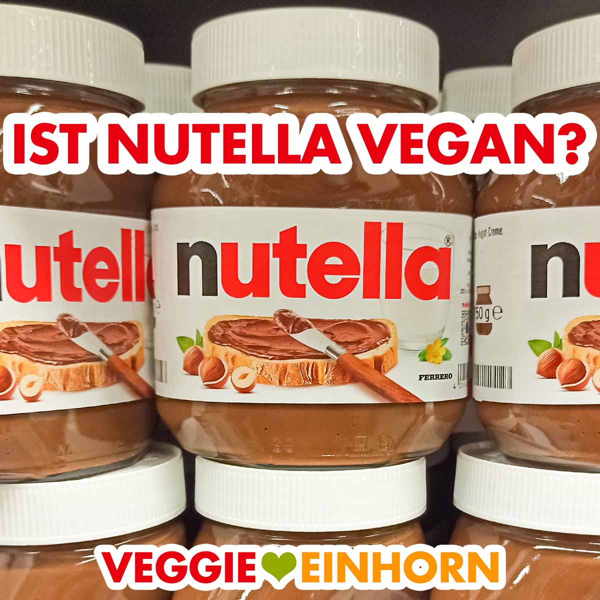 Nutella Gläser im Regal