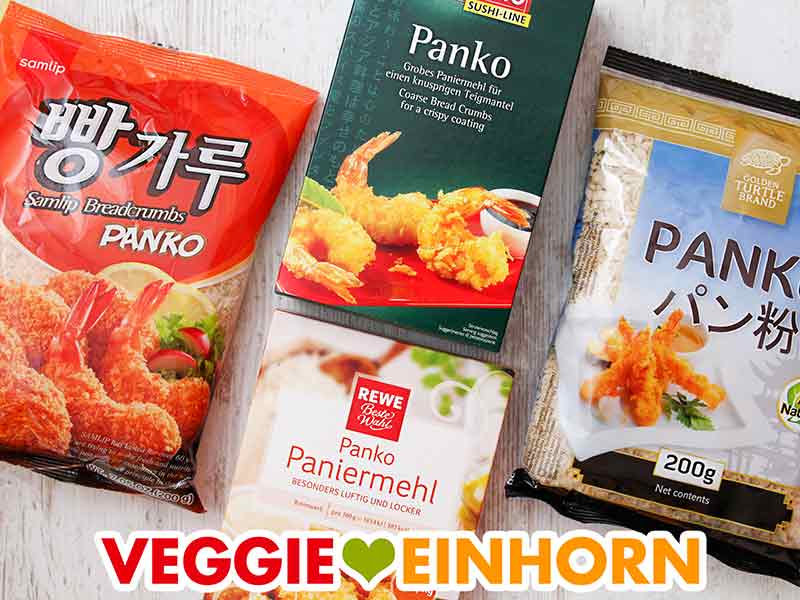 Vier Packungen mit Pankomehl
