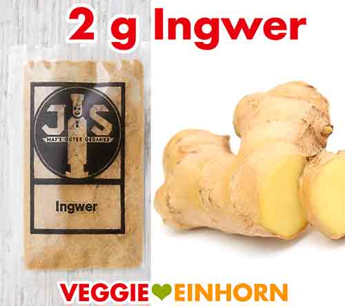 Gemahlener Ingwer Ein Tütchen einzeln verpacktes Ingwerpulver von Staesz Pfefferkuchengewürz