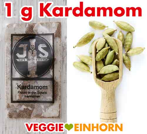 Gemahlener Kardamom Ein Tütchen einzeln verpackter gemahlener Kardamom von Staesz Pfefferkuchengewürz