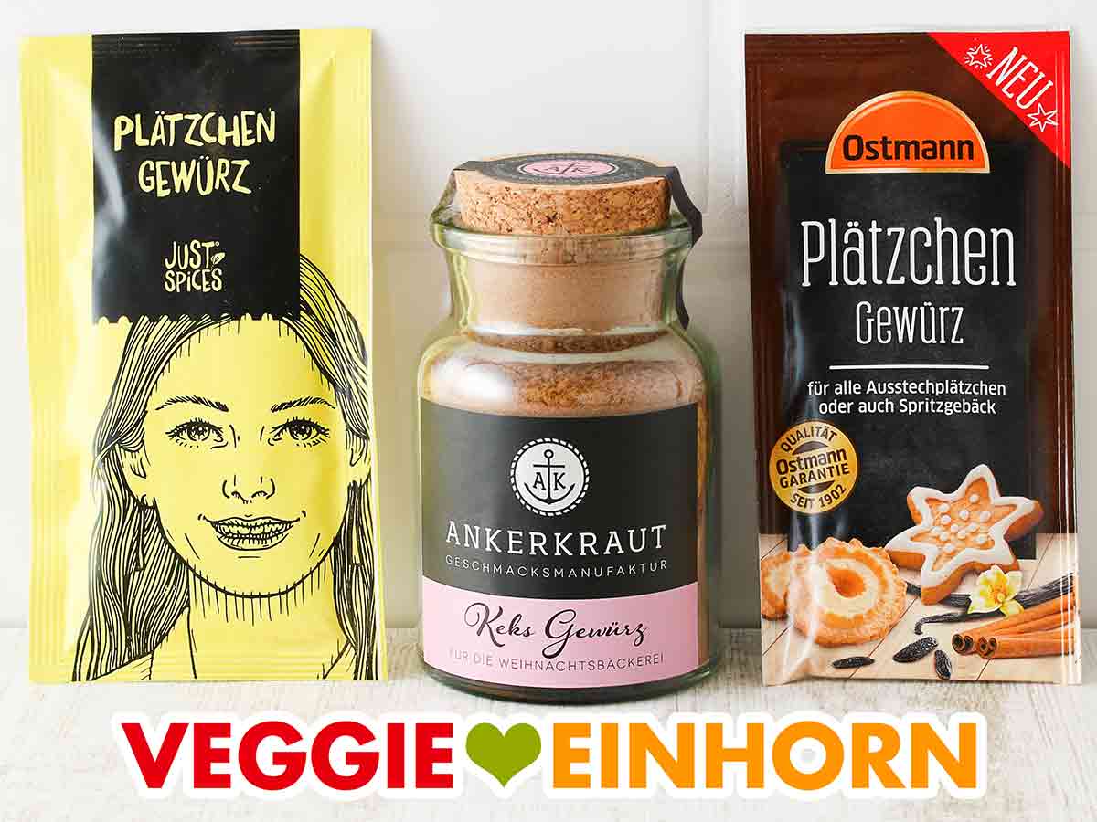 Plätzchen Gewürz Drei Packungen mit Plätzchengewürz
