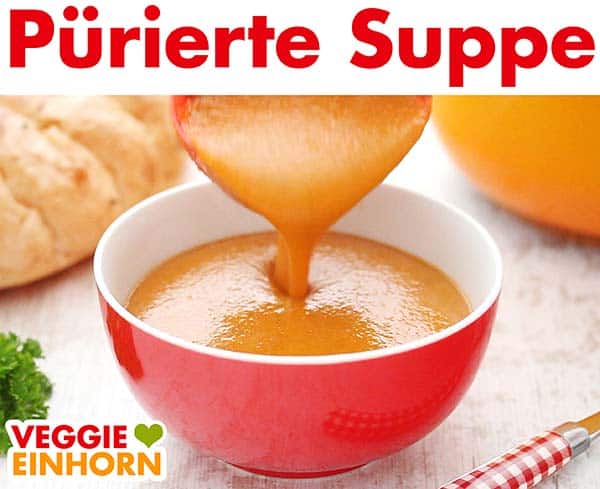 Pürierte Suppe wird serviert
