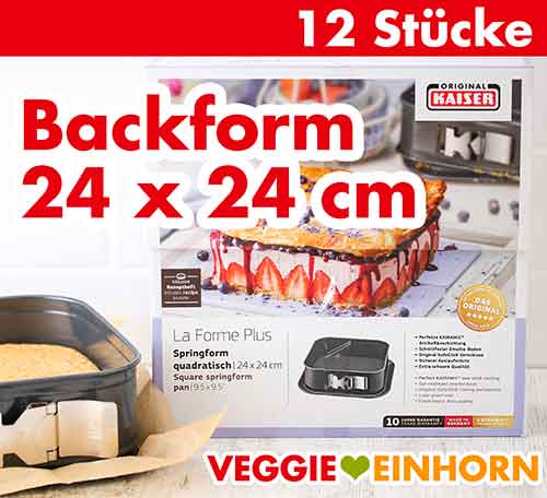 Eckige Springform Quadratische Springform 24x24 cm von Kaiser