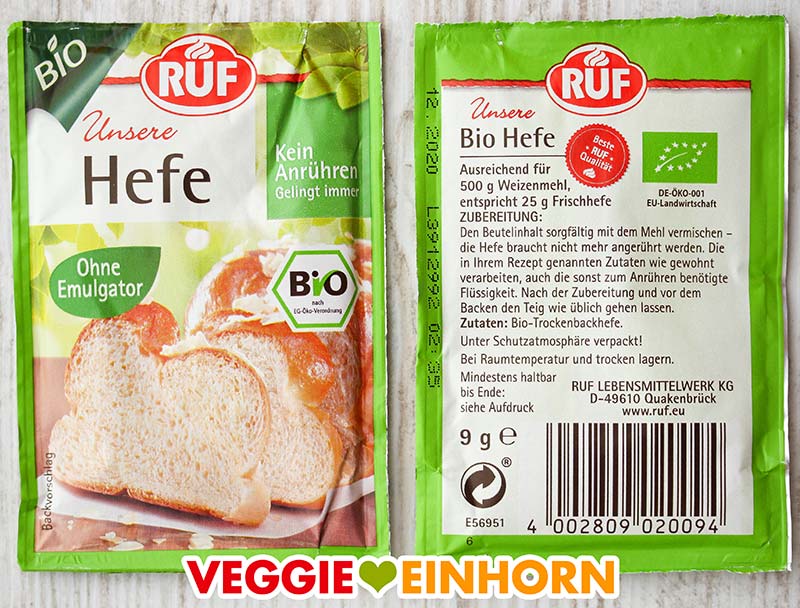 Päckchen Bio-Trockenbackhefe von RUF