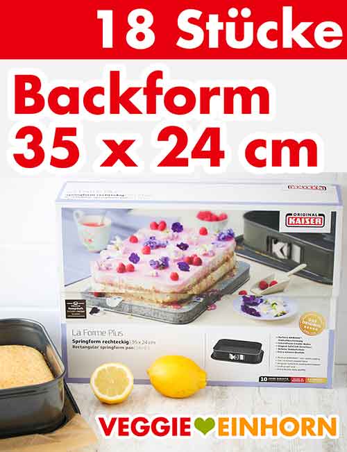 Rechteckige Springform für Blechkuchen Eine rechteckige Springform 35x24cm von der Marke Kaiser