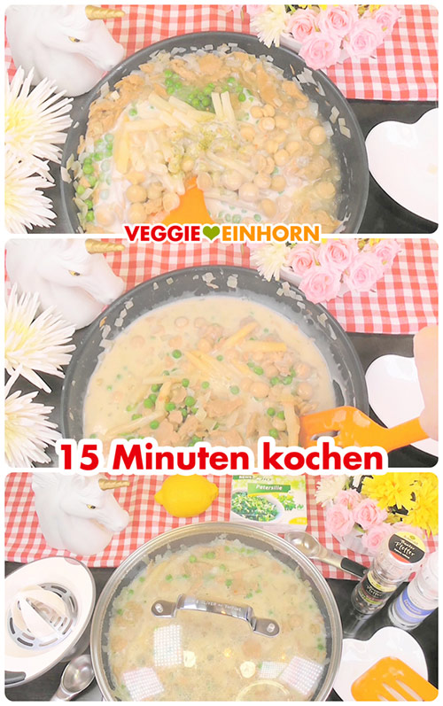 15 Minuten kochen lassen