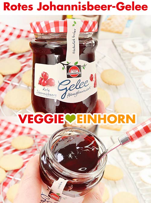 Rotes Johannisbeergelee zum füllen von veganen Spitzbuben Rotes Johannisbeergelee zum füllen von veganen Spitzbuben