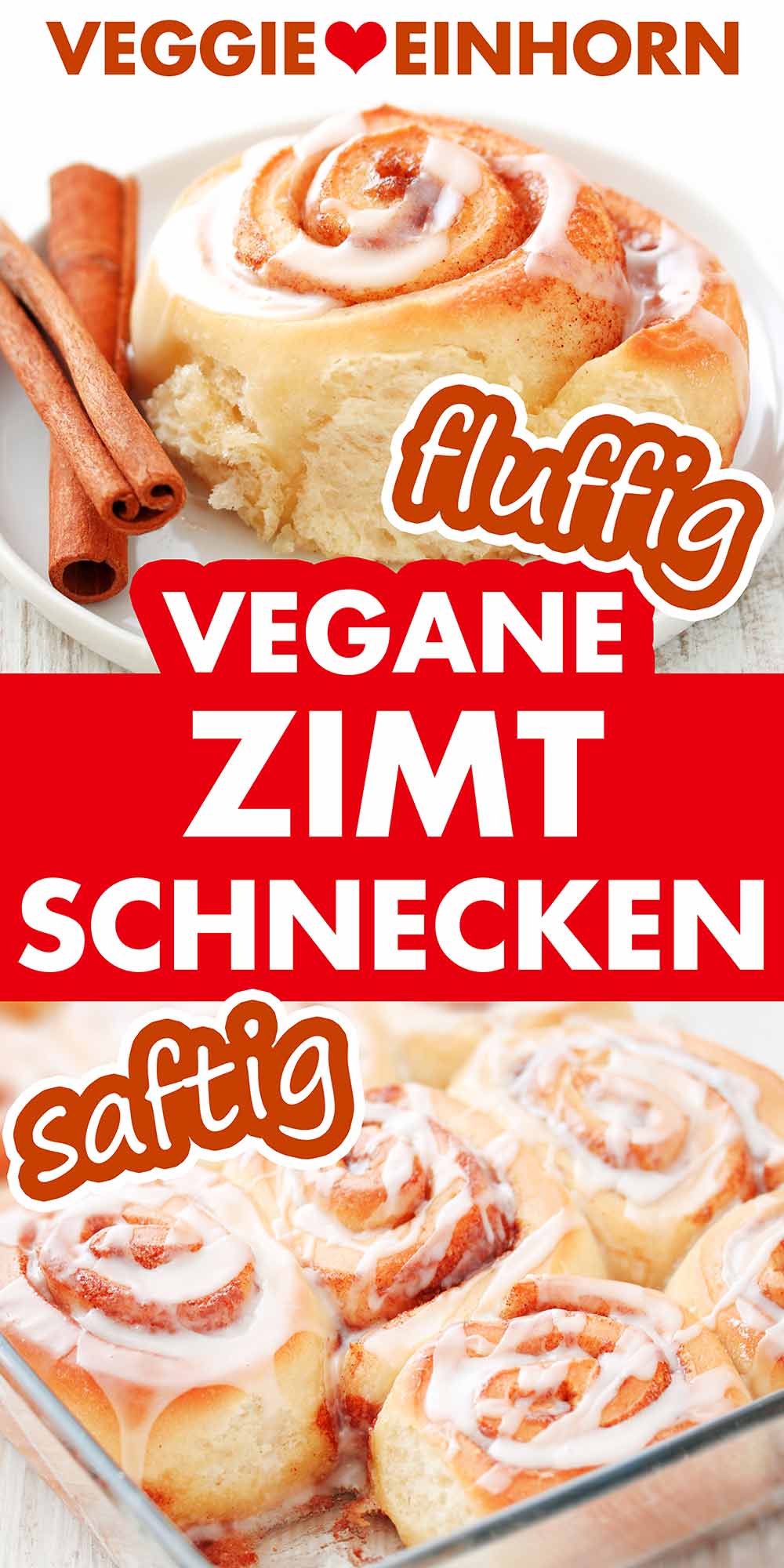 Bild von veganen Zimtschnecken für Pinterest