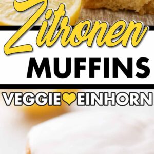 Zitronenmuffins und Zitronenscheiben