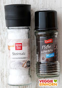 Rewe Salzmühle und Carat Pfeffer Mühle Steinsalz Mühle von Rewe Beste Wahl und Pfeffermühle von Carat