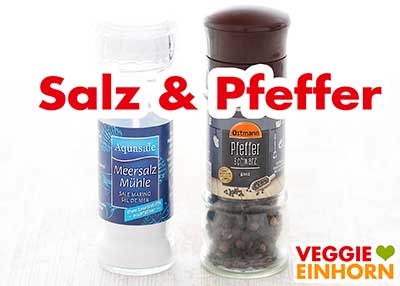 Salz und Pfeffer aus der Mühle