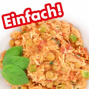 Schnelle Reispfanne mit Kichererbsen und Kokosmilch Pinterest