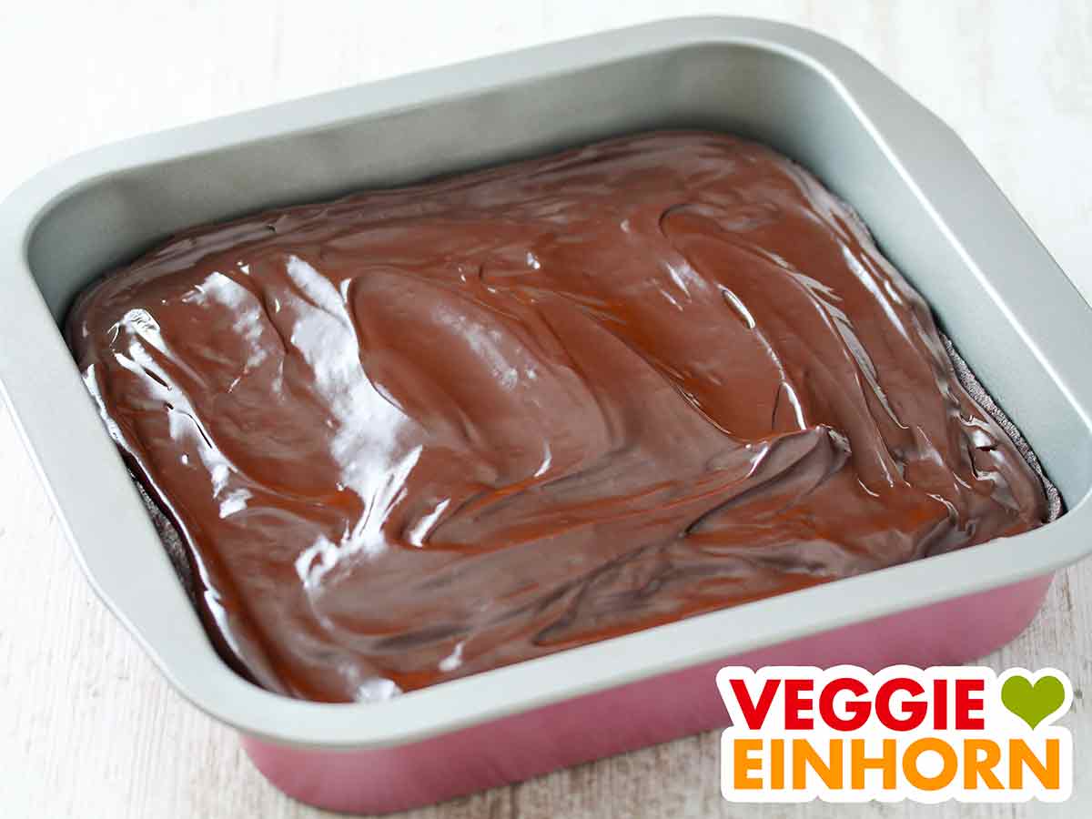 Brownies mit Schokoladenüberzug