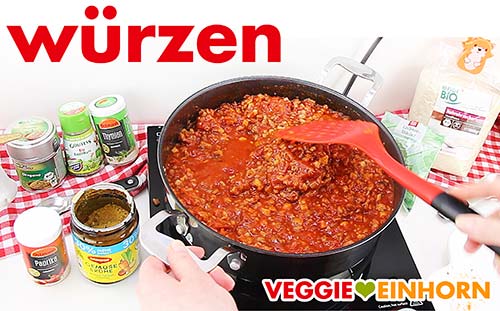 Gewürze für die Soja Bolognese