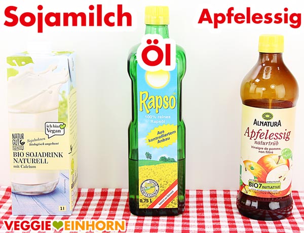 Sojamilch Rapsöl Apfelessig