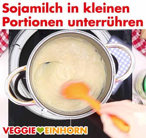 Sojamilch unterrühren Sojamilch unterrühren