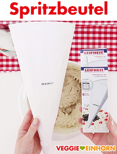 Vegane Amerikaner backen mit Spritzbeutel Spritzbeutel für vegane Amerikaner