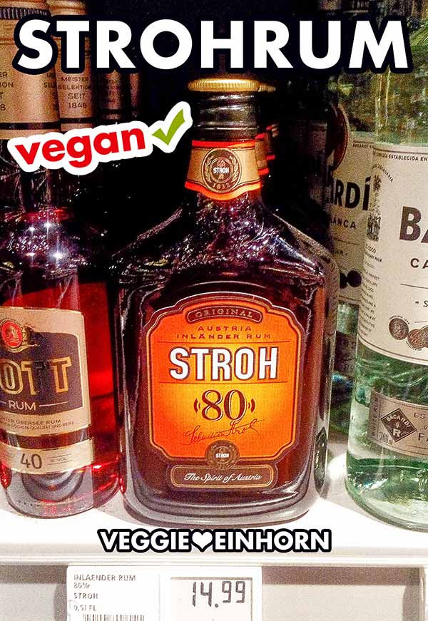 Strohrum 80 für Herrencreme Eine Flasche Strohrum 80 im Supermarktregal
