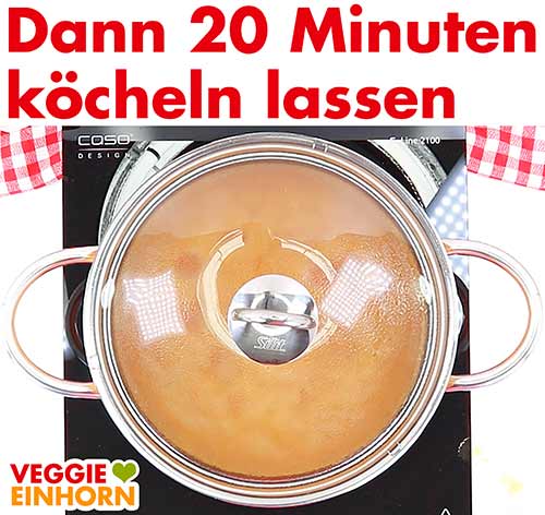 Suppe kocht im Topf