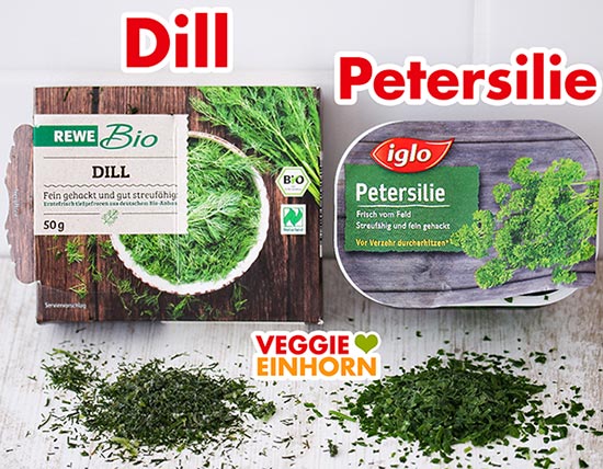 Eine Packung TK Dill und eine Packung TK Petersilie