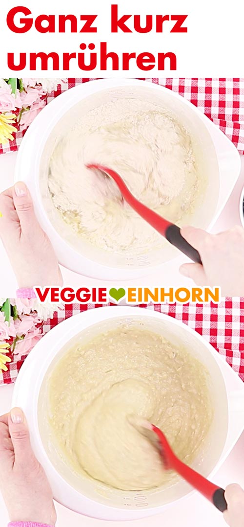 Muffin Teig ganz kurz umrühren
